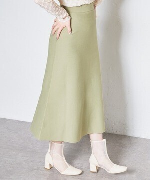 natural couture アウトリンキングきれいめニットスカート
