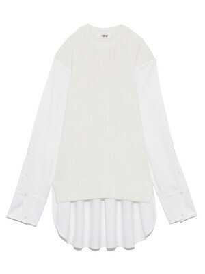 FURFUR シャツドッキングニットベスト