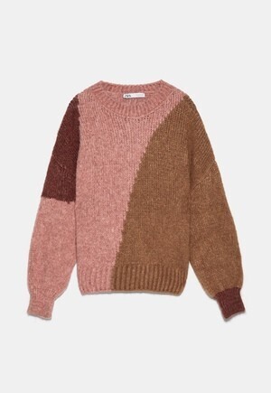 ZARA COLOR BLOCK SWEATER