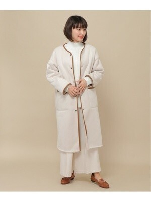 ikka リバーシブルムートンコート