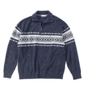 Hush Puppies パネルJQハーフZIPセーター