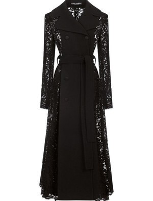 Dolce & Gabbana レースインサート トレンチコート