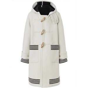 BURBERRY 19AW ストライプ ダブルフェイスウール ダッフルコート