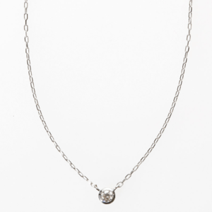 Marea rich 【Skin】ダイヤ　ベゼル　ネックレス-ホワイトゴールド