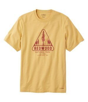 L.L.Bean メンズ レイクウォッシュ・オーガニック・コットン・グラフィック・ティ、半袖