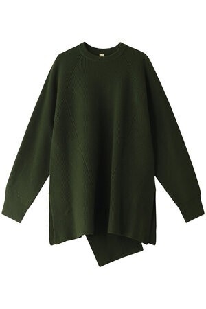 nagonstans Wool Rib スリット プルオーバー