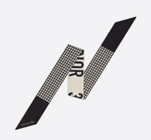 Dior 30 MONTAIGNE ミッツァ スカーフ　ハウンドトゥース シルクツイル
