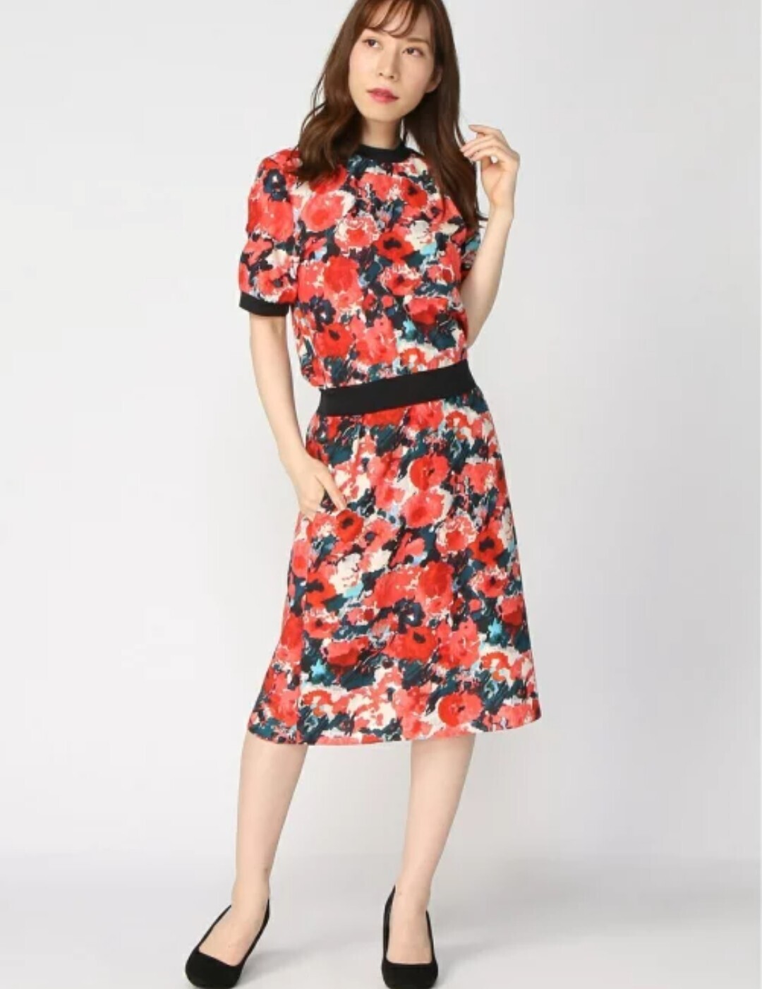KENZO Washed Silk Aquarelle Floral Tee Dress