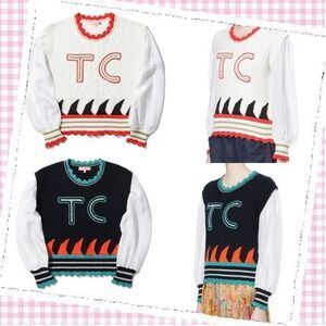 TSUMORI CHISATO 【TSUMORI CHISATO】スカラップロゴ刺繍ニット (tsumori chisato/ニット・セーター) 64768164【BUYMA】