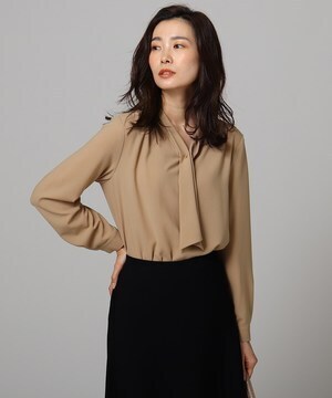 UNTITLED ジョーゼットボウタイブラウス