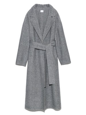 emmi 【emmi atelier】ウールへリンボンリバーコート