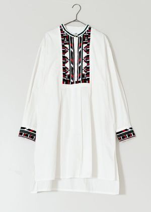 Sara mallika COTTON LINE EMB SHIRT