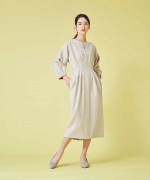 Sybilla ウエストシェイプダブルクロスワンピース