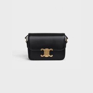 CÉLINE スモール トリオンフバッグ/ シャイニーカーフスキン