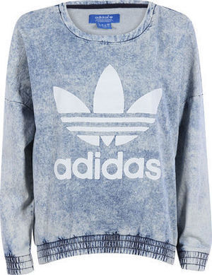 adidas デニムライクスエット