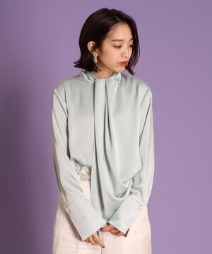 TITE IN THE STORE ヴィンテージサテンマルチリボン長袖ブラウス