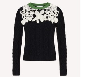 RED VALENTINO レースインサート セーター
