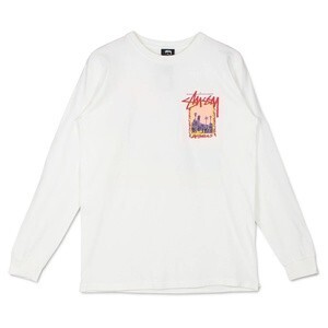 STUSSY PALM DESERT PIG. DYED LS TEE