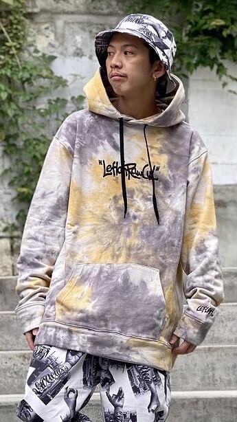 LEFLAH﻿ hand writing tie dye parka﻿