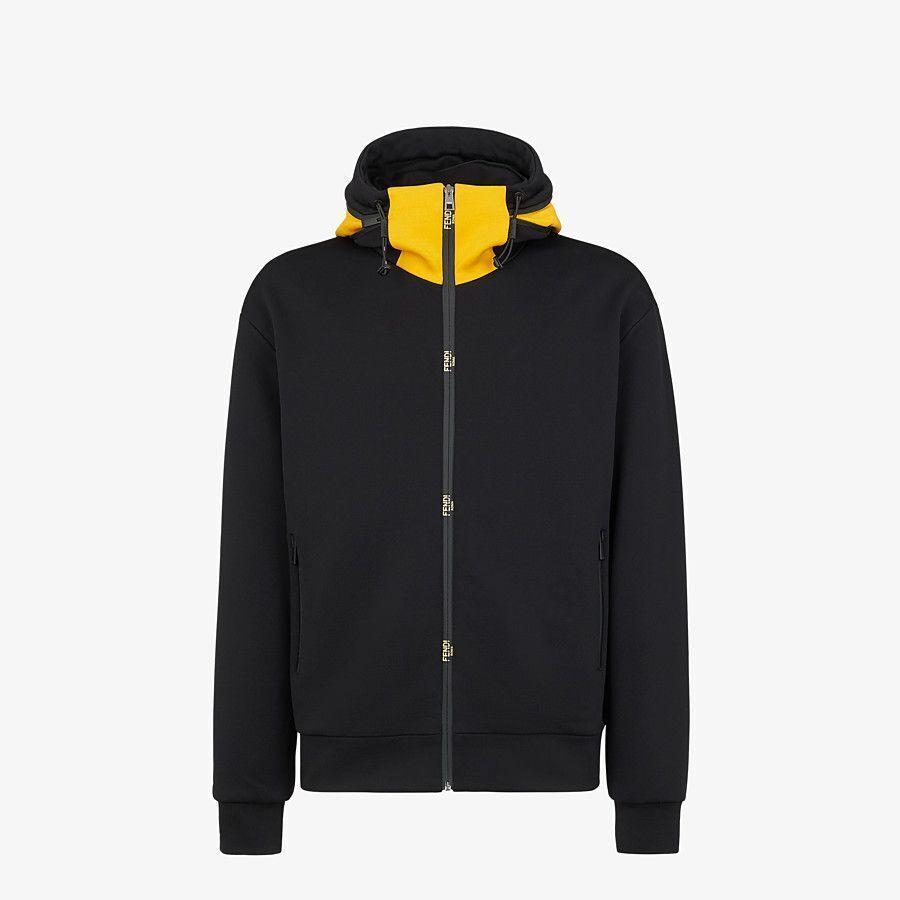 FENDI ブラックコットン スウェットシャツ