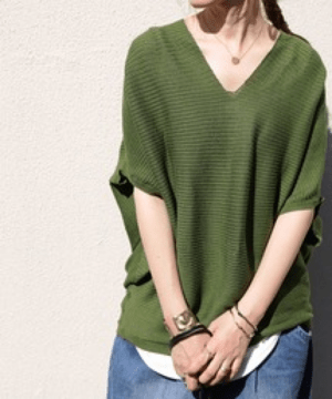 antiqua 美人系ニットの決定版。考え抜かれた絶妙カラー。コクーンニット・na-00263