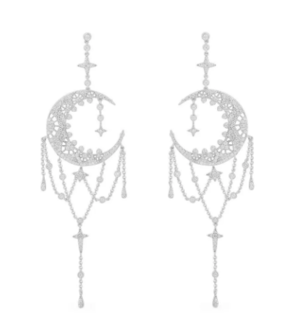 APM MONACO COLLECTION ETERNELLE ムーン ドロップ ピアス - シルバ